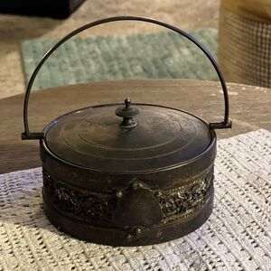 Vintage Copper Antique Box with handle